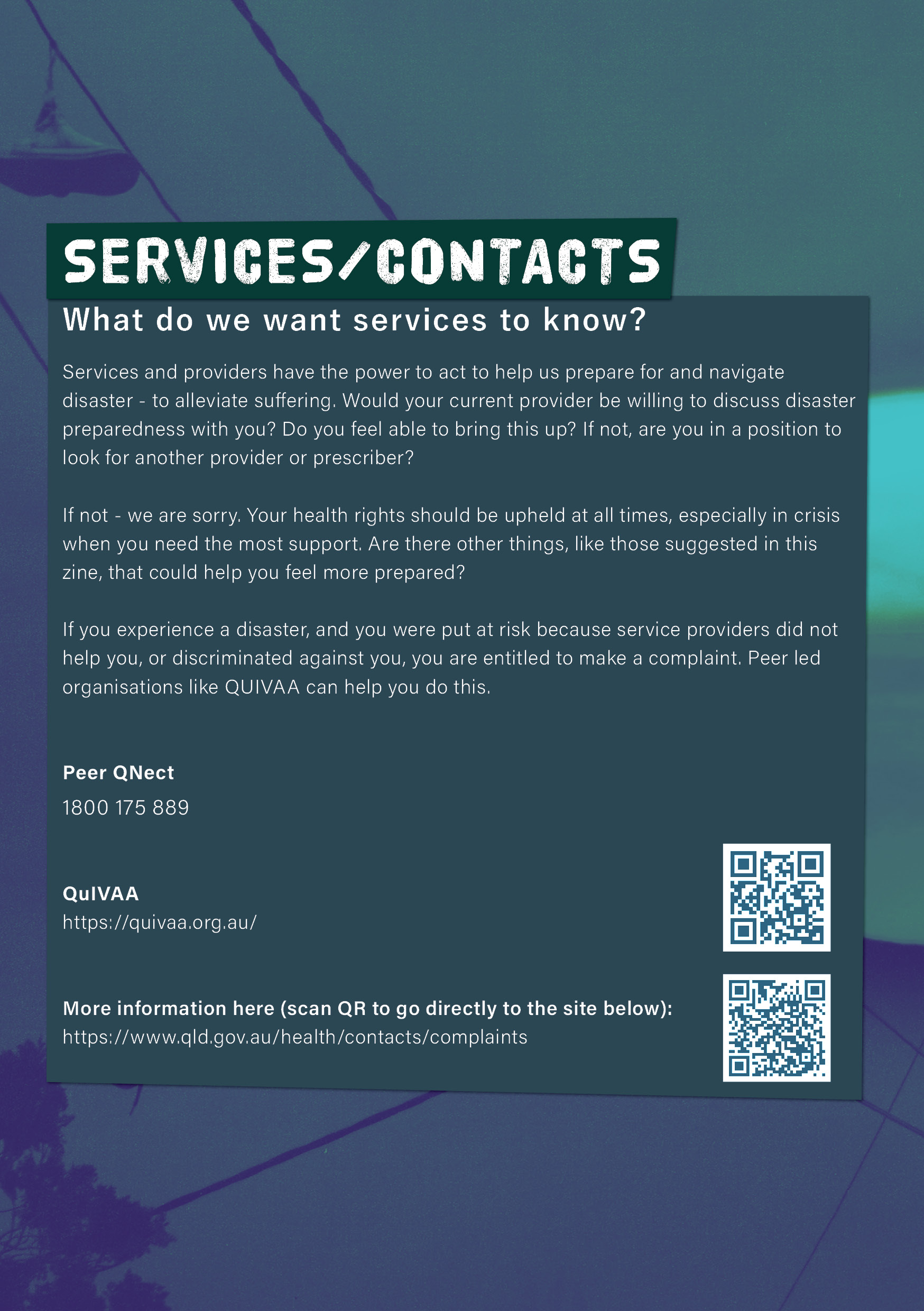 Services/Contacts Page